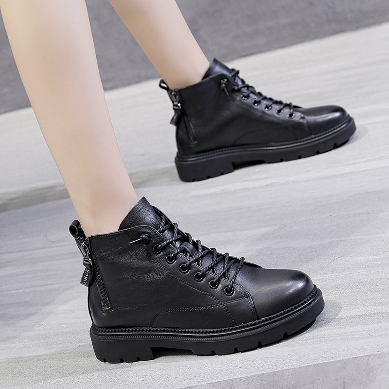 Short boots women's autumn 2021 new single boots children thick-soled breathable thin thin thin boots Martin boots women's trend