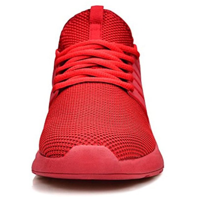 Feetmat Men's Non Slip Gym Sneakers Lightweight Breathable Athletic Running Walking Tennis Shoes Red