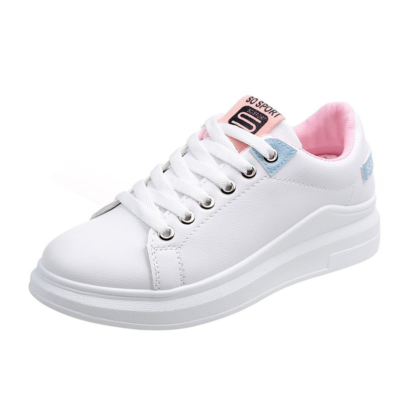 Little white shoes women's thick-soled basic Hong Kong style board shoes 2021 new spring student thick-soled shoes women