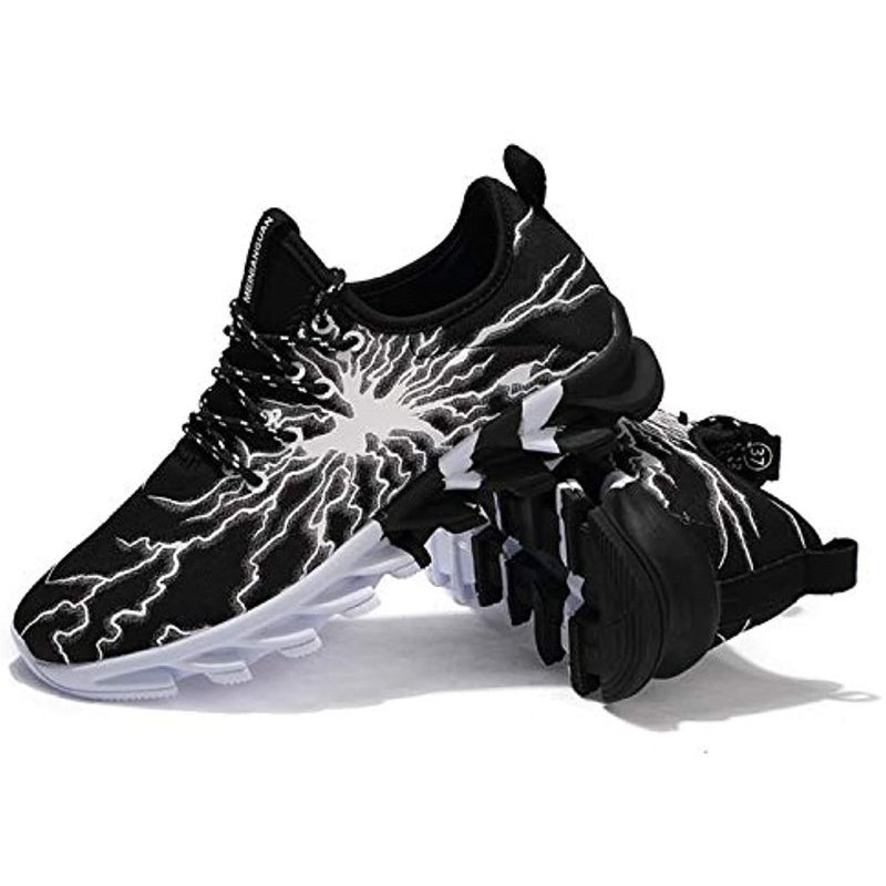 UMYOGO Fashion Graffiti Sneakers Tennis Running Shoes for Men Black