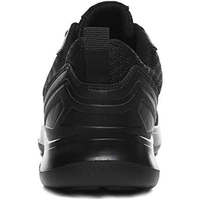 GESIMEI Men's Breathable Mesh Tennis Shoes Comfortable Gym Sneakers Lightweight Athletic Running Shoes All Black(upgrade)